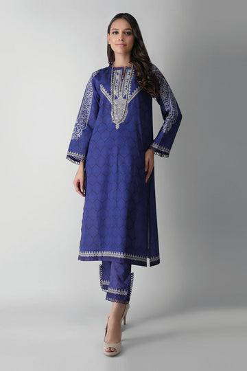 Khaadi I21208 Blue Summer Lawn 2021